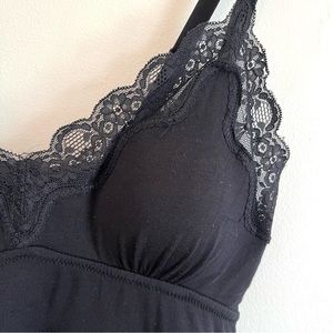 Knix pyjamas never worn black with lace and removable cups modal nightgown